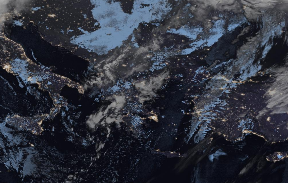 Τελευταία δορυφορική εικόνα νεφοκάλυψης