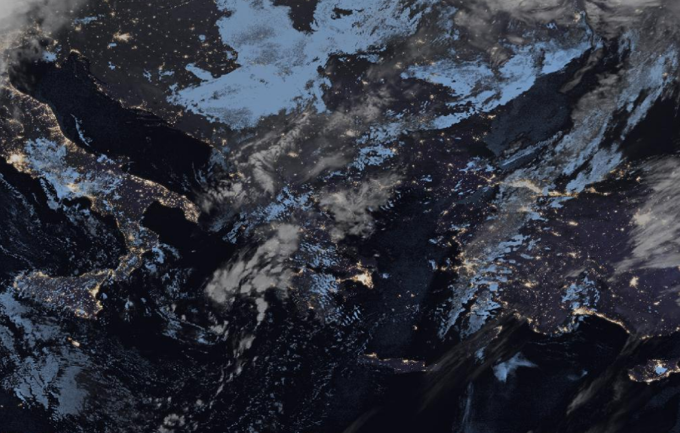 Τελευταία δορυφορική εικόνα νεφοκάλυψης