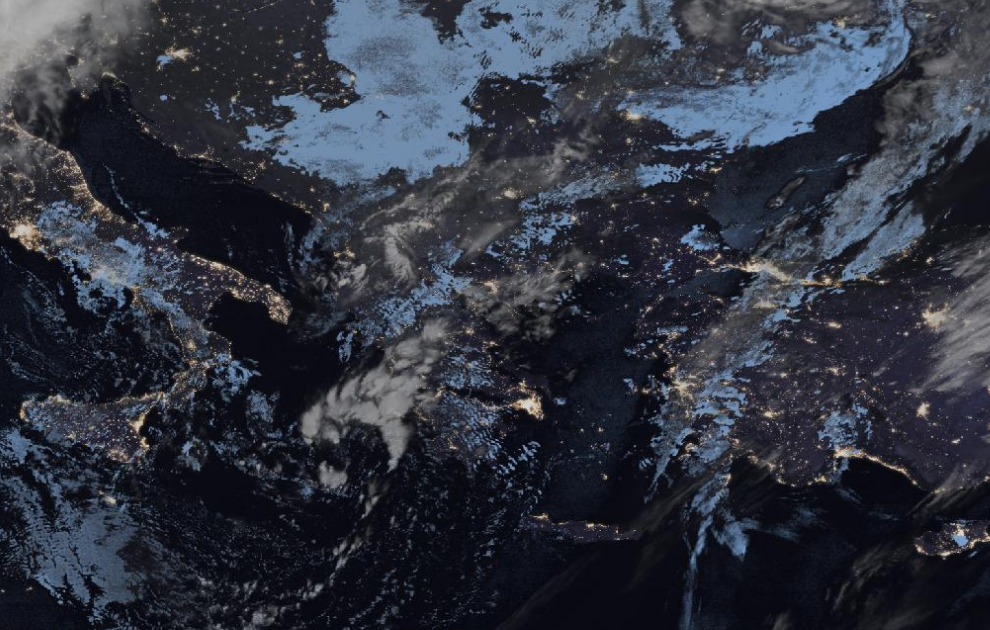 Τελευταία δορυφορική εικόνα νεφοκάλυψης