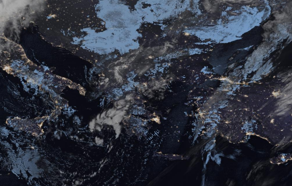 Τελευταία δορυφορική εικόνα νεφοκάλυψης