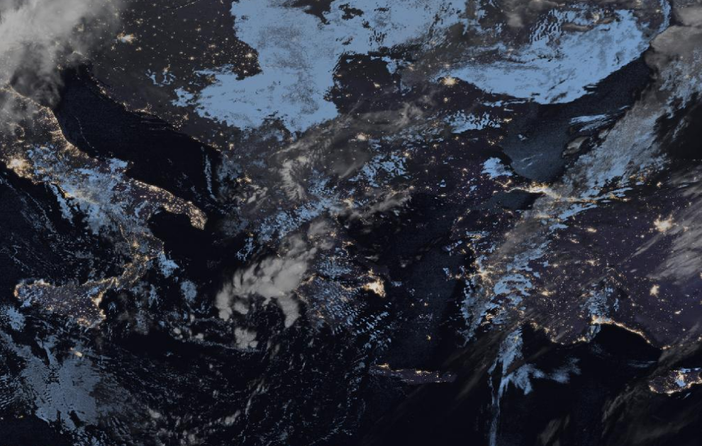 Τελευταία δορυφορική εικόνα νεφοκάλυψης