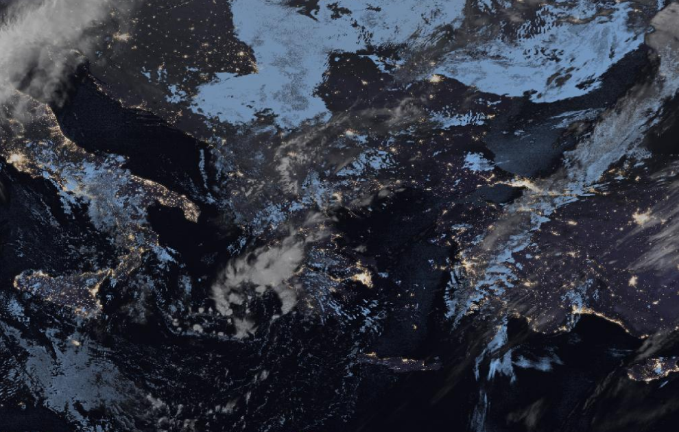 Τελευταία δορυφορική εικόνα νεφοκάλυψης