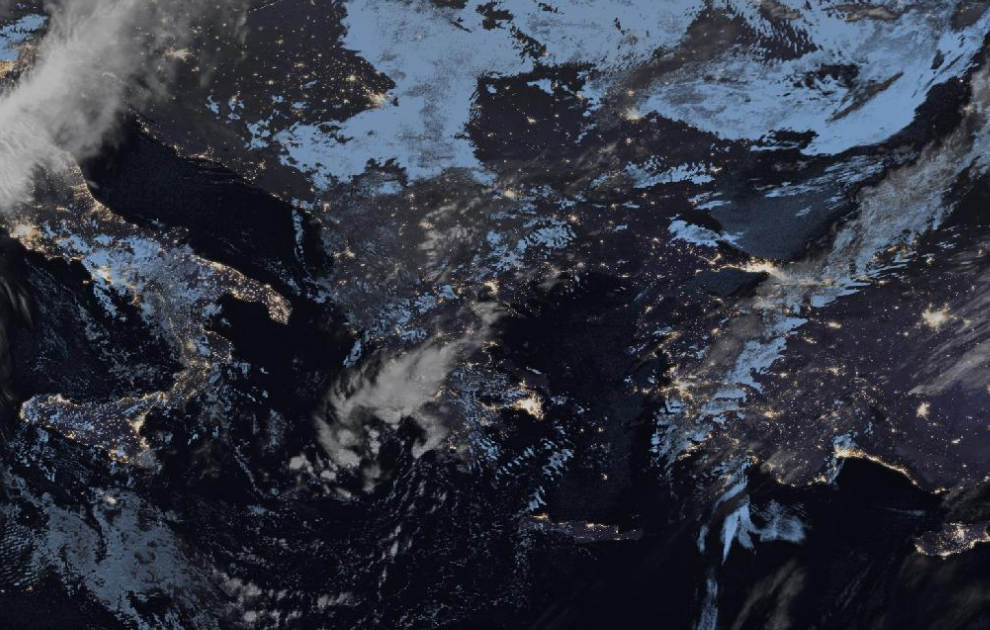 Τελευταία δορυφορική εικόνα νεφοκάλυψης