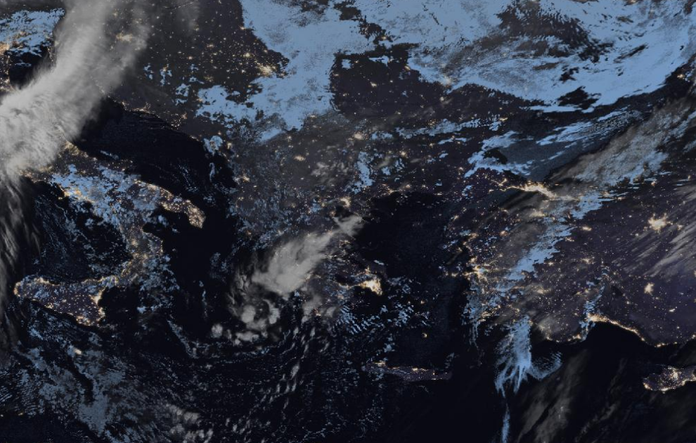 Τελευταία δορυφορική εικόνα νεφοκάλυψης