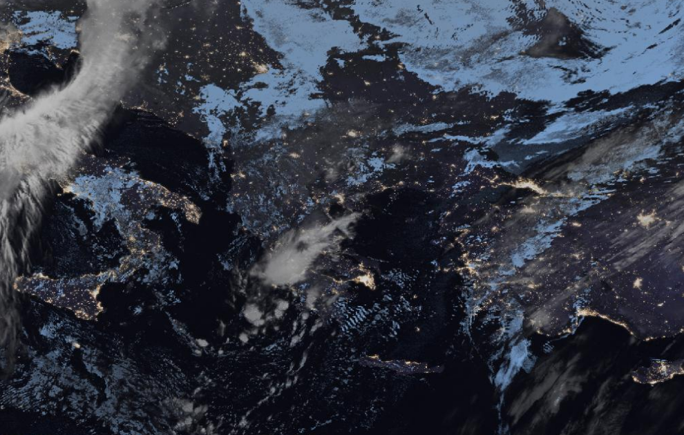 Τελευταία δορυφορική εικόνα νεφοκάλυψης