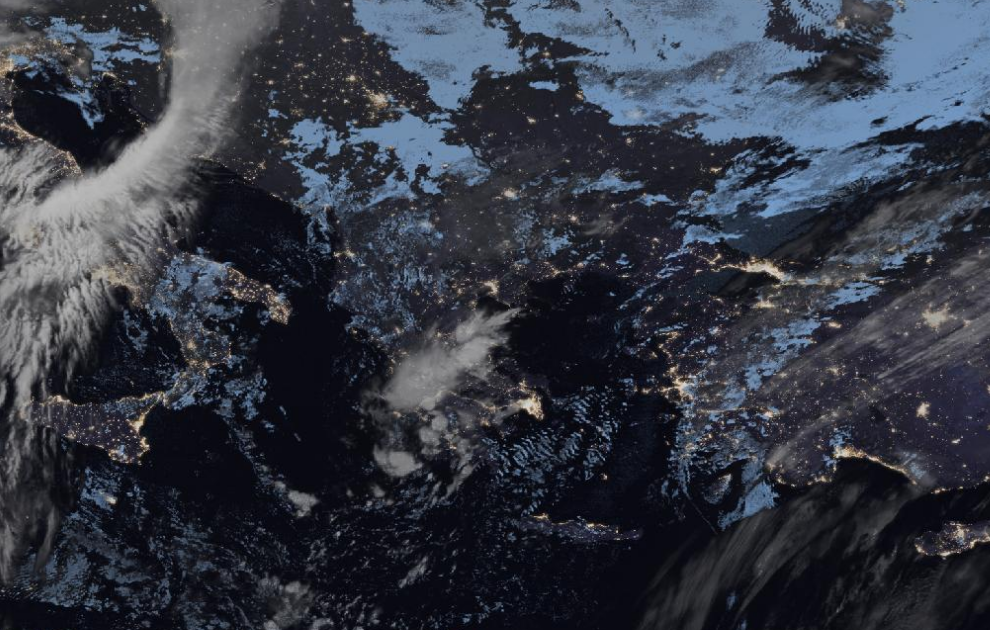 Τελευταία δορυφορική εικόνα νεφοκάλυψης