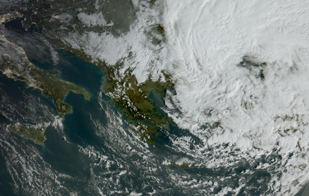 Τελευταία δορυφορική εικόνα νεφοκάλυψης