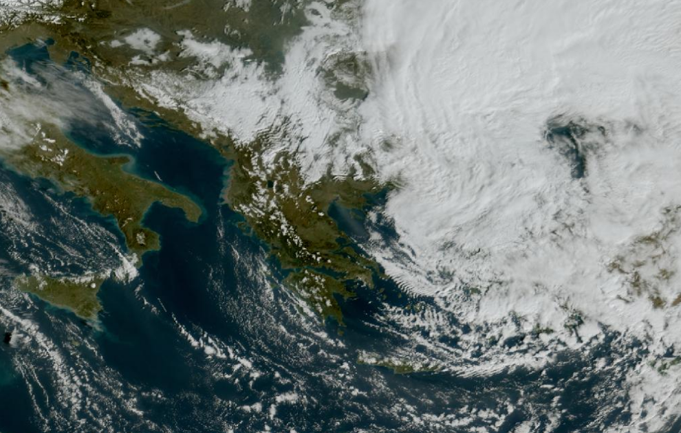 Τελευταία δορυφορική εικόνα νεφοκάλυψης