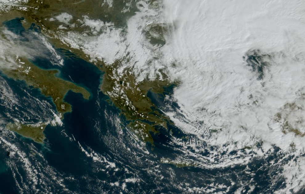 Τελευταία δορυφορική εικόνα νεφοκάλυψης