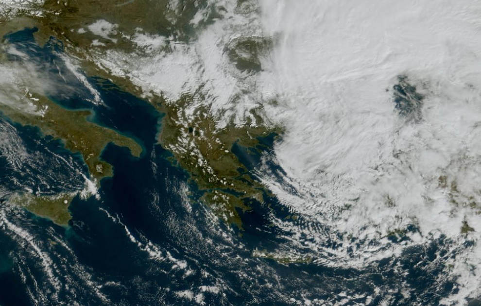 Τελευταία δορυφορική εικόνα νεφοκάλυψης