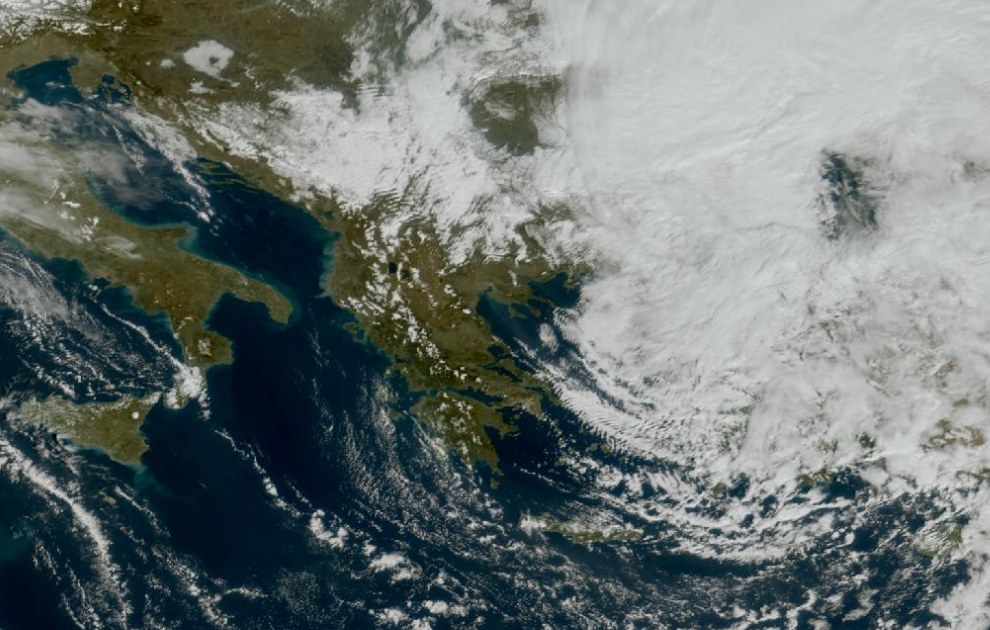 Τελευταία δορυφορική εικόνα νεφοκάλυψης