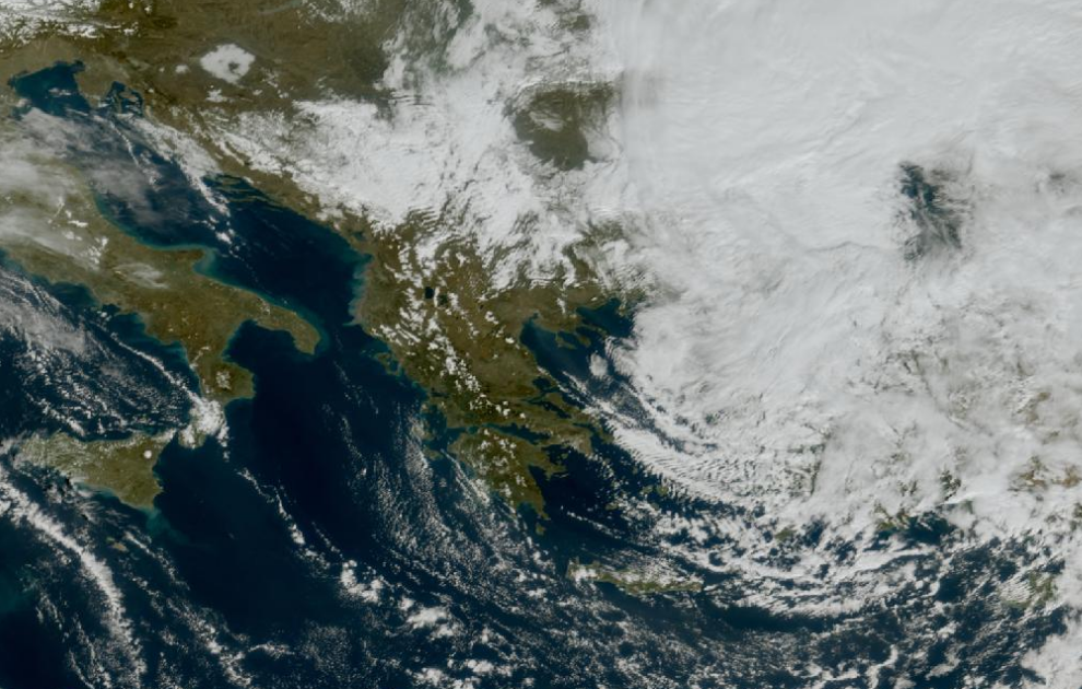 Τελευταία δορυφορική εικόνα νεφοκάλυψης