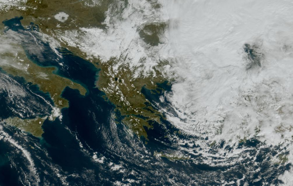 Τελευταία δορυφορική εικόνα νεφοκάλυψης