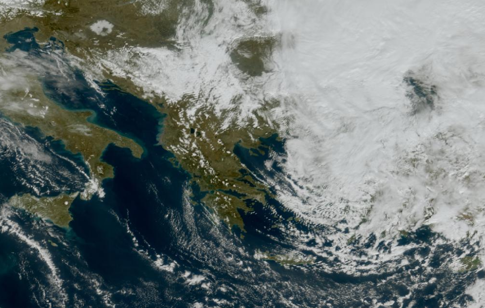 Τελευταία δορυφορική εικόνα νεφοκάλυψης