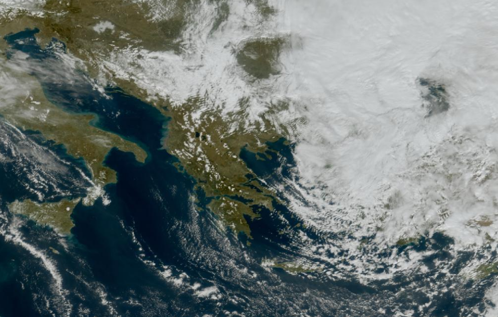 Τελευταία δορυφορική εικόνα νεφοκάλυψης