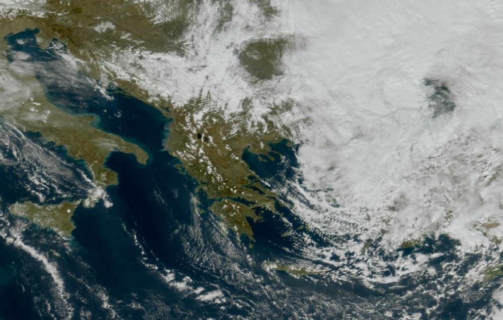 Τελευταία δορυφορική εικόνα νεφοκάλυψης