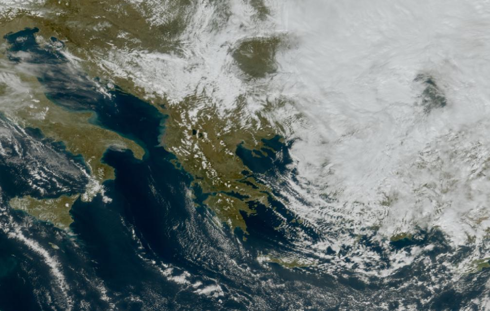 Τελευταία δορυφορική εικόνα νεφοκάλυψης