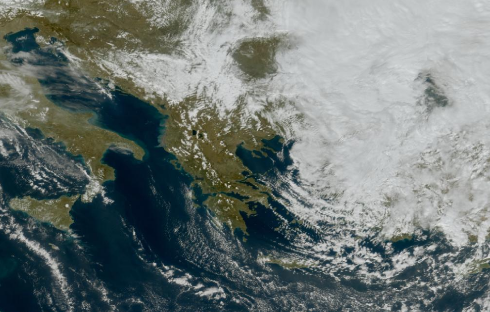 Τελευταία δορυφορική εικόνα νεφοκάλυψης