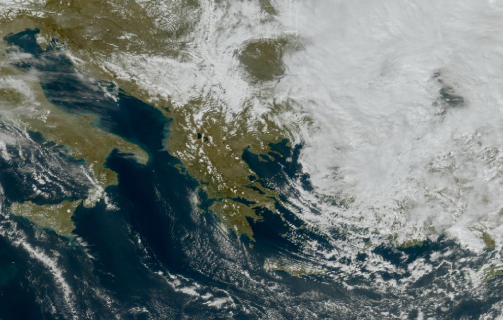 Τελευταία δορυφορική εικόνα νεφοκάλυψης