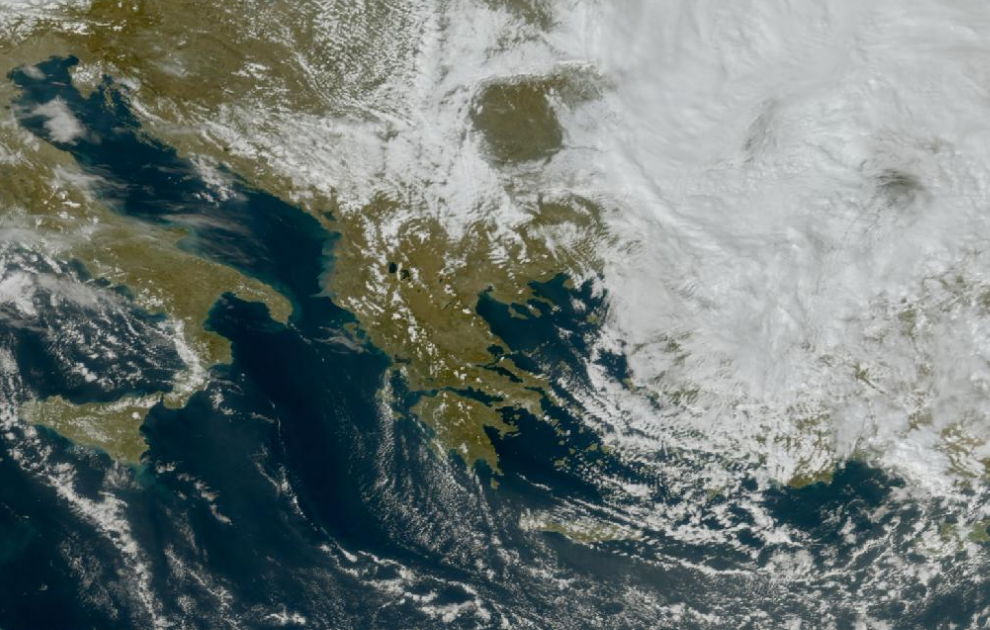 Τελευταία δορυφορική εικόνα νεφοκάλυψης