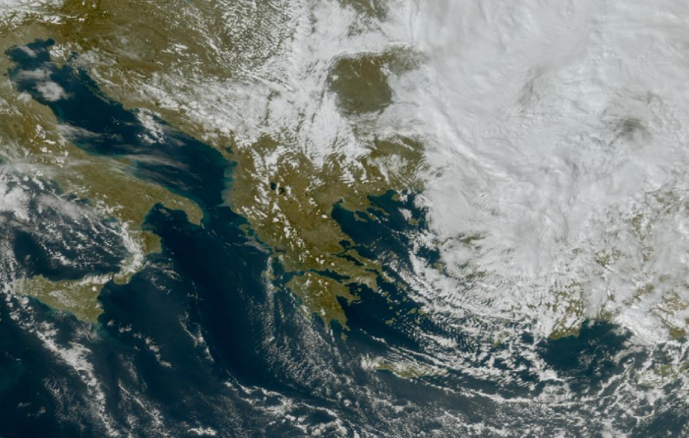 Τελευταία δορυφορική εικόνα νεφοκάλυψης