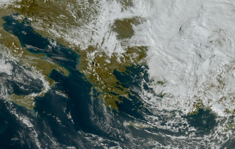 Τελευταία δορυφορική εικόνα νεφοκάλυψης