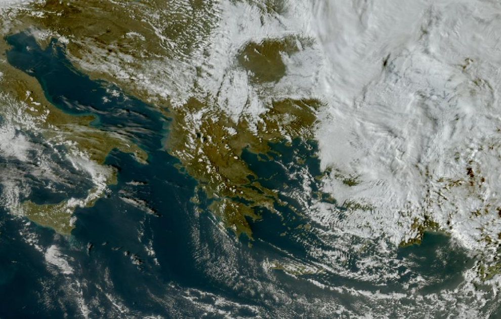 Τελευταία δορυφορική εικόνα νεφοκάλυψης