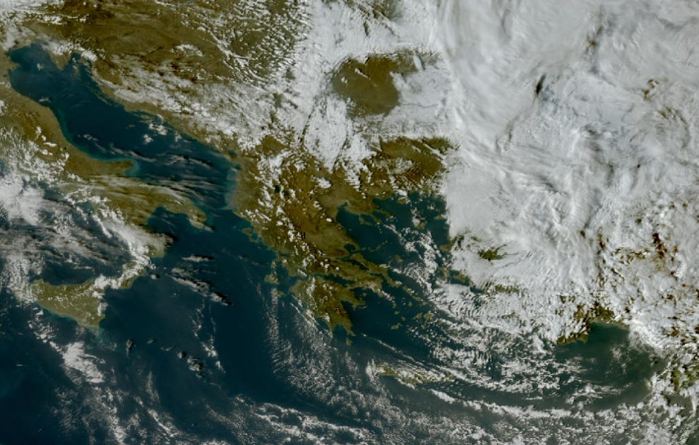 Τελευταία δορυφορική εικόνα νεφοκάλυψης