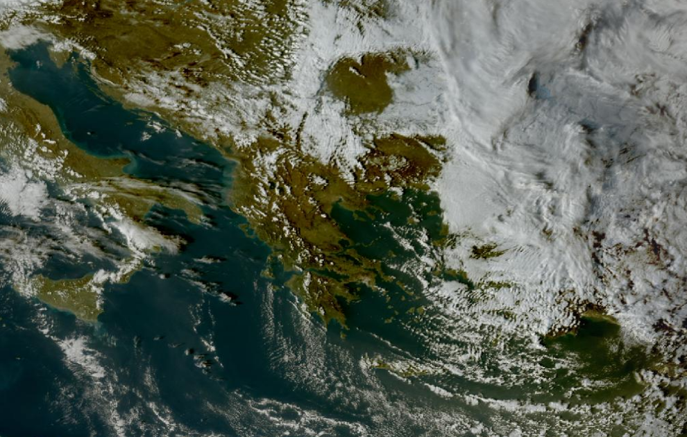 Τελευταία δορυφορική εικόνα νεφοκάλυψης