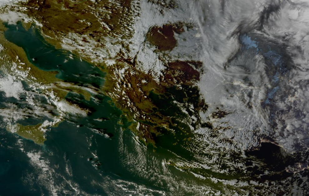 Τελευταία δορυφορική εικόνα νεφοκάλυψης