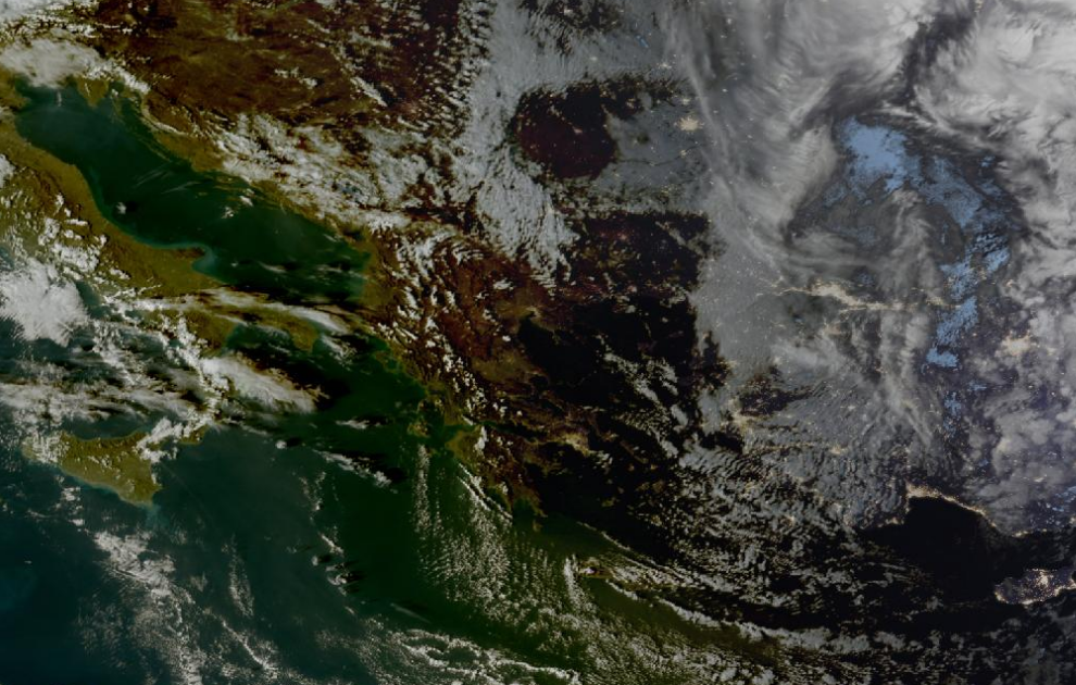 Τελευταία δορυφορική εικόνα νεφοκάλυψης