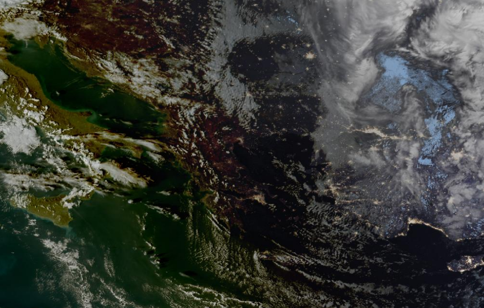 Τελευταία δορυφορική εικόνα νεφοκάλυψης