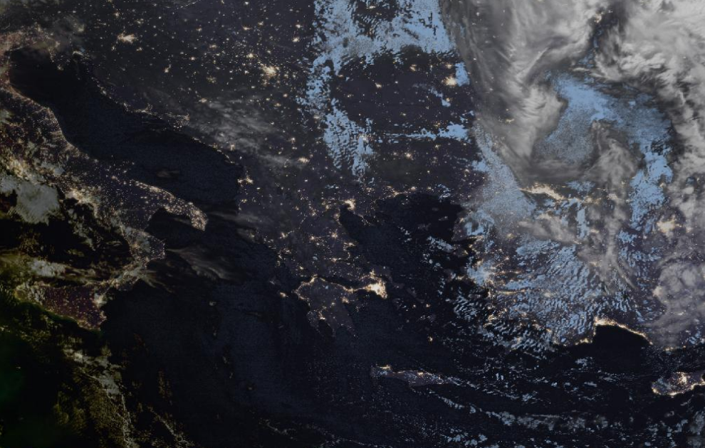 Τελευταία δορυφορική εικόνα νεφοκάλυψης