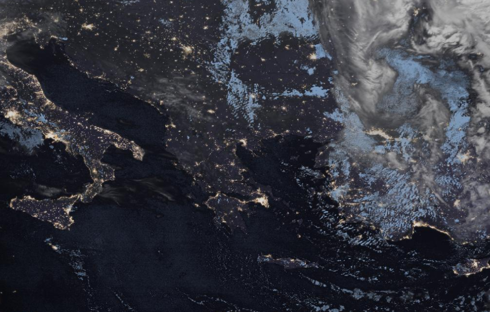 Τελευταία δορυφορική εικόνα νεφοκάλυψης