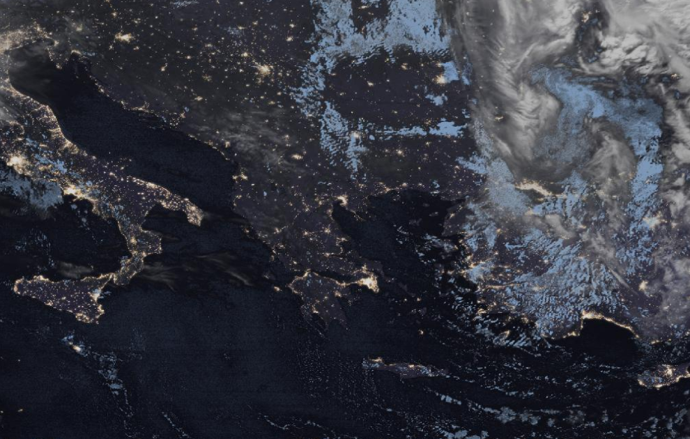 Τελευταία δορυφορική εικόνα νεφοκάλυψης