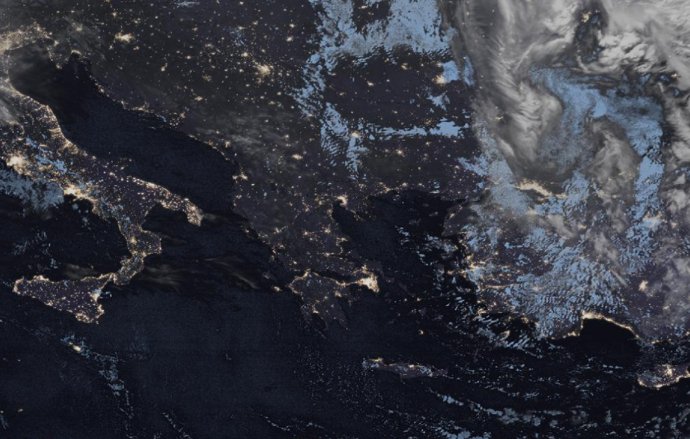 Τελευταία δορυφορική εικόνα νεφοκάλυψης