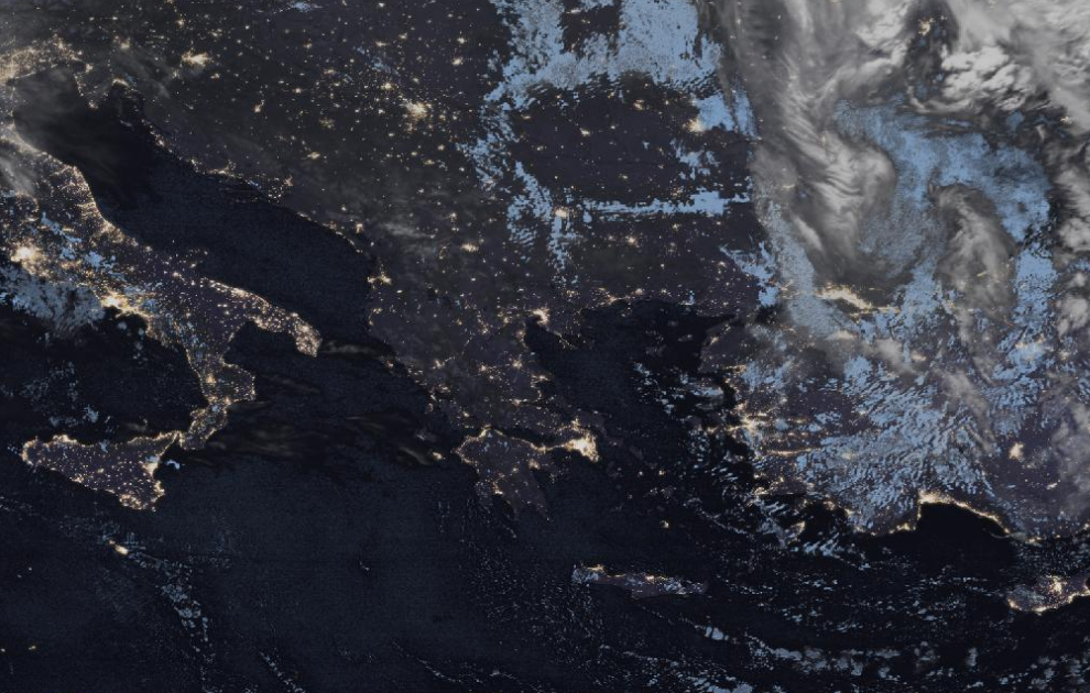 Τελευταία δορυφορική εικόνα νεφοκάλυψης