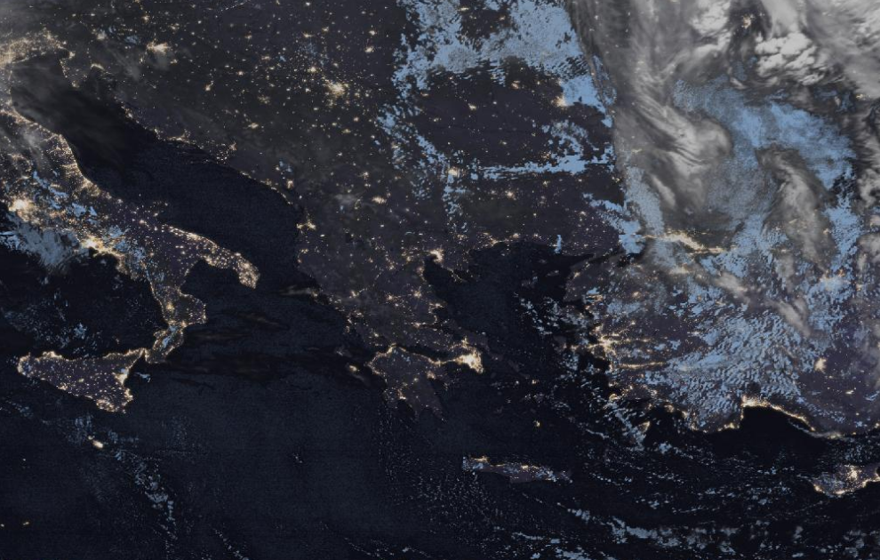 Τελευταία δορυφορική εικόνα νεφοκάλυψης