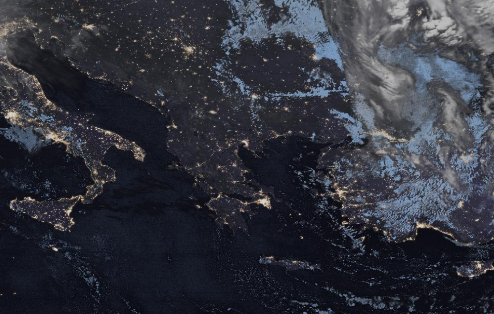 Τελευταία δορυφορική εικόνα νεφοκάλυψης