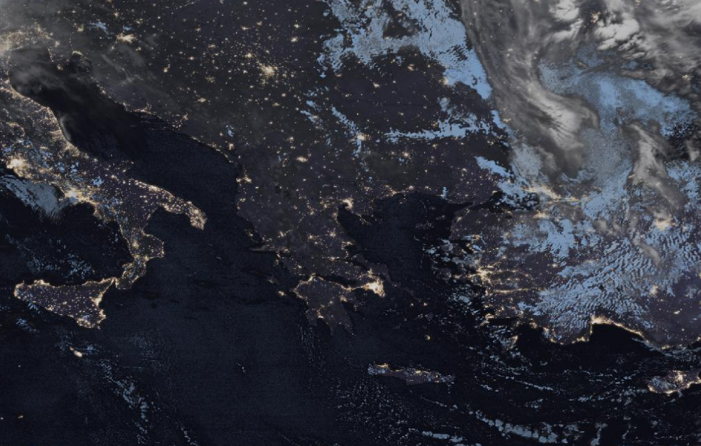 Τελευταία δορυφορική εικόνα νεφοκάλυψης