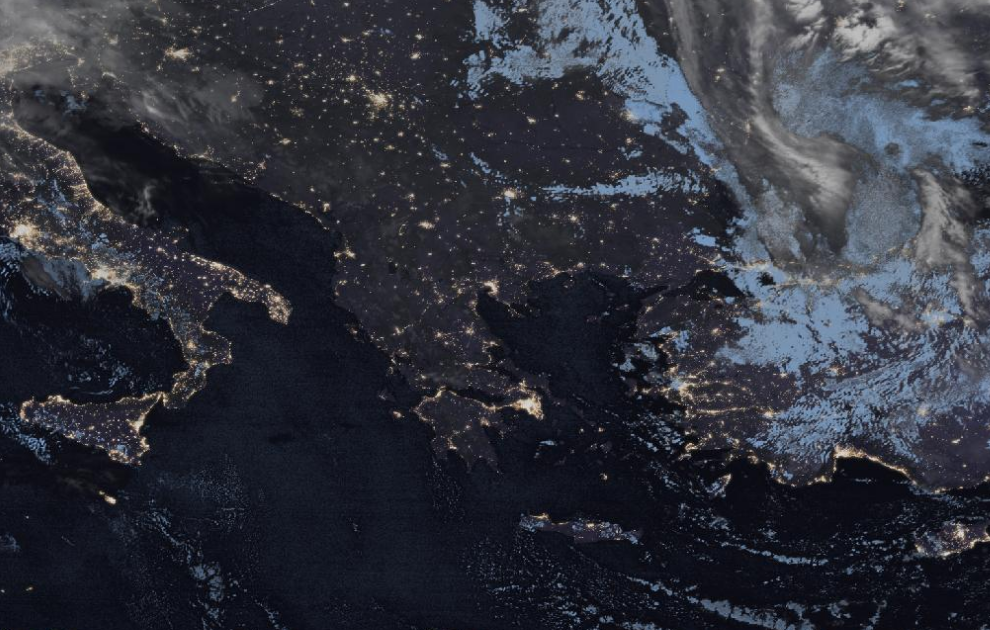 Τελευταία δορυφορική εικόνα νεφοκάλυψης