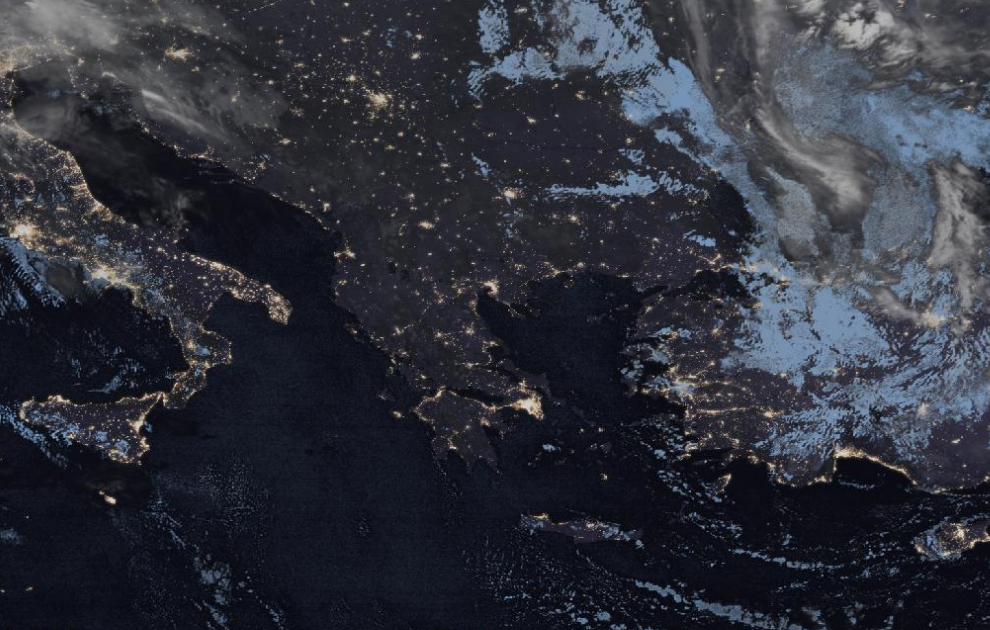 Τελευταία δορυφορική εικόνα νεφοκάλυψης