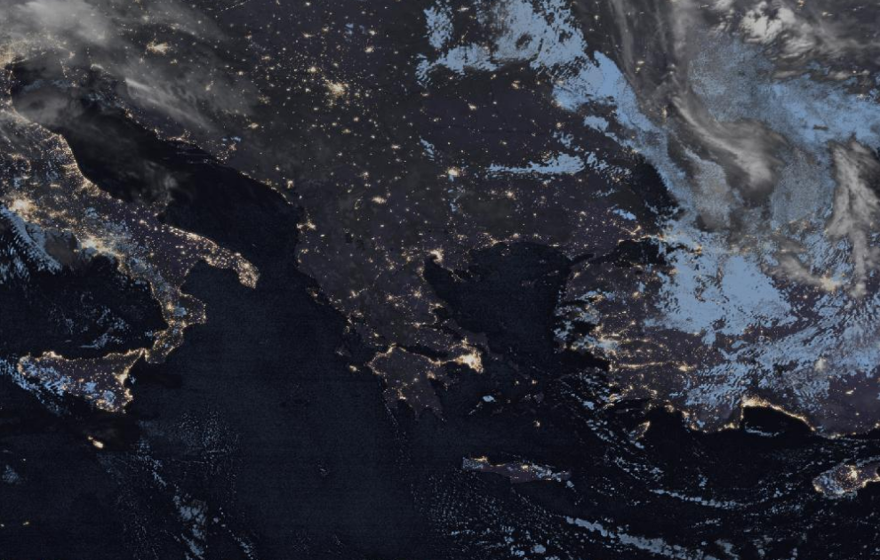 Τελευταία δορυφορική εικόνα νεφοκάλυψης