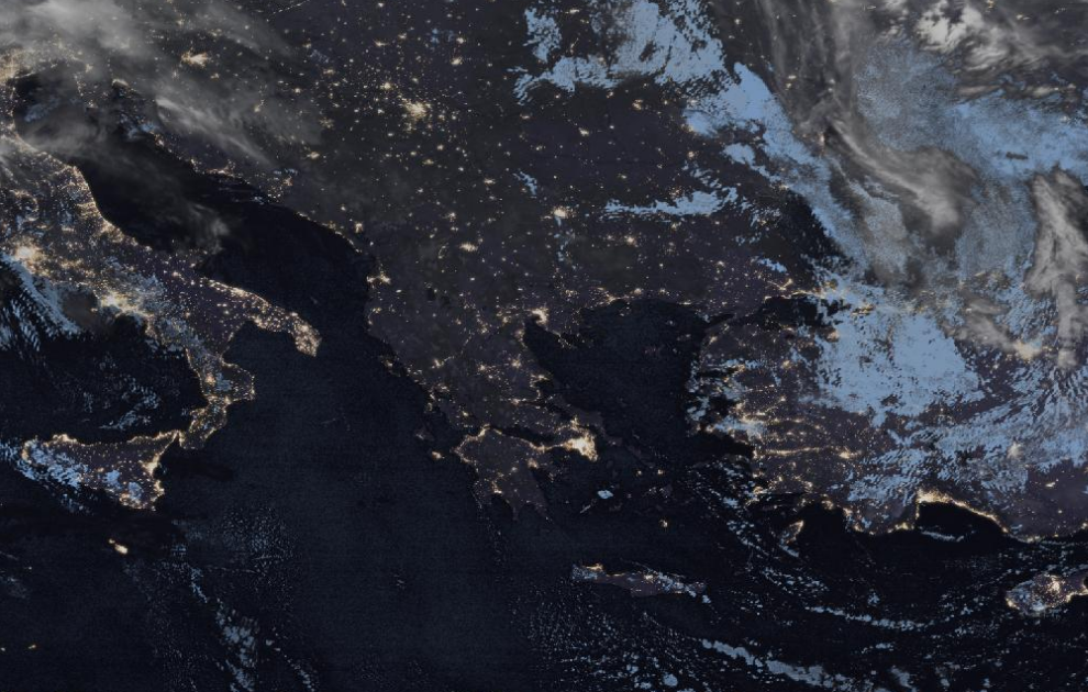 Τελευταία δορυφορική εικόνα νεφοκάλυψης