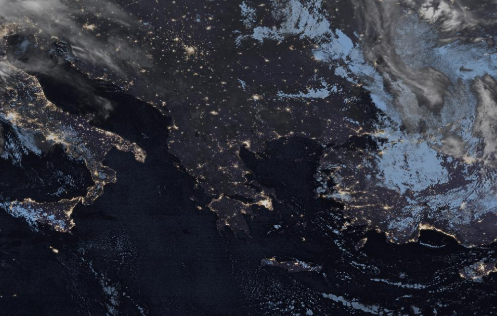 Τελευταία δορυφορική εικόνα νεφοκάλυψης