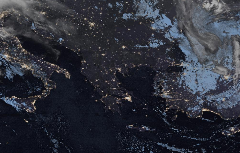 Τελευταία δορυφορική εικόνα νεφοκάλυψης