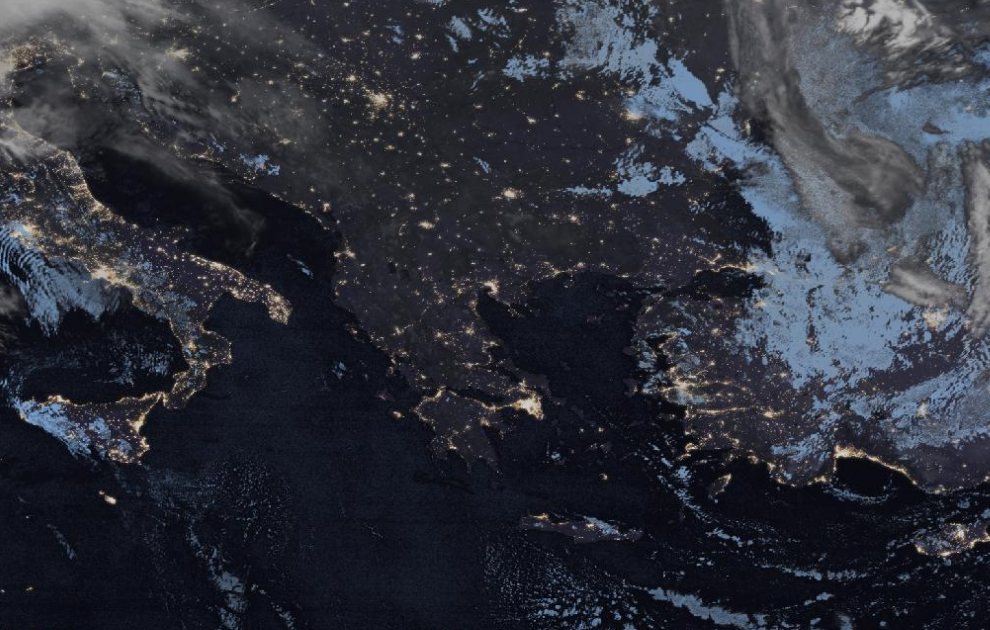 Τελευταία δορυφορική εικόνα νεφοκάλυψης