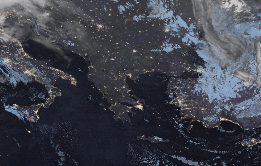 Τελευταία δορυφορική εικόνα νεφοκάλυψης