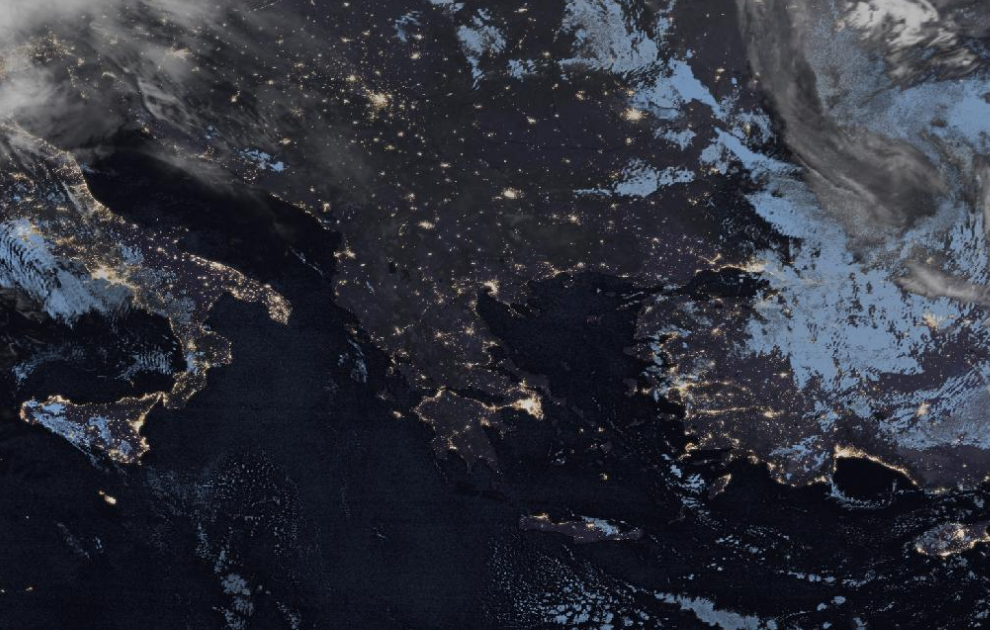 Τελευταία δορυφορική εικόνα νεφοκάλυψης