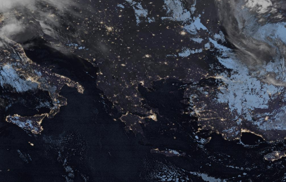 Τελευταία δορυφορική εικόνα νεφοκάλυψης